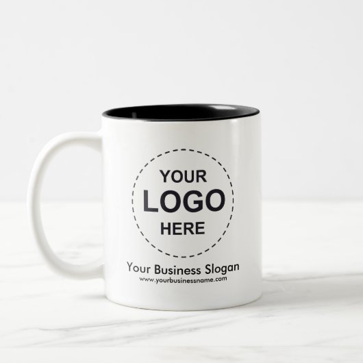 Custom Two-Tone Coffee with Your Business Logo ツートーンマグカップ (左)