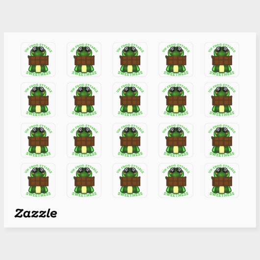 Custom Un-frog-ettable Sweetness Frog Gift T-Shirt スクエアシール (シート)