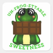 Custom Un-frog-ettable Sweetness Frog Gift T-Shirt スクエアシール (正面)