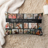 Custom Uncle 18 Photo Collage ランバークッション (ブランケット)