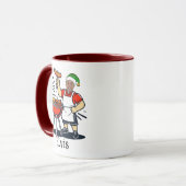 Custom Uncle BBQ Chef Mug - Christmas Photo Gift マグカップ (正面左)