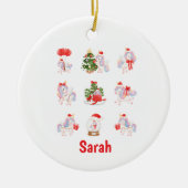 Custom unicorn Christmas Ornament for Girls セラミックオーナメント (正面)