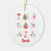 Custom unicorn Christmas Ornament for Girls セラミックオーナメント (左)