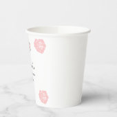 Custom Unicorn Cute Pink Birthday Party  紙コップ (左)