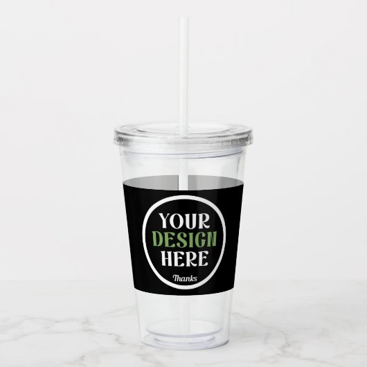 custom, unique, sleek & minimalist アクリルタンブラー (正面)