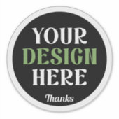 custom, unique, sleek & minimalist シール (正面)