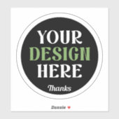 custom, unique, sleek & minimalist シール (シート)