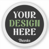 custom, unique, sleek & minimalist シール (正面)