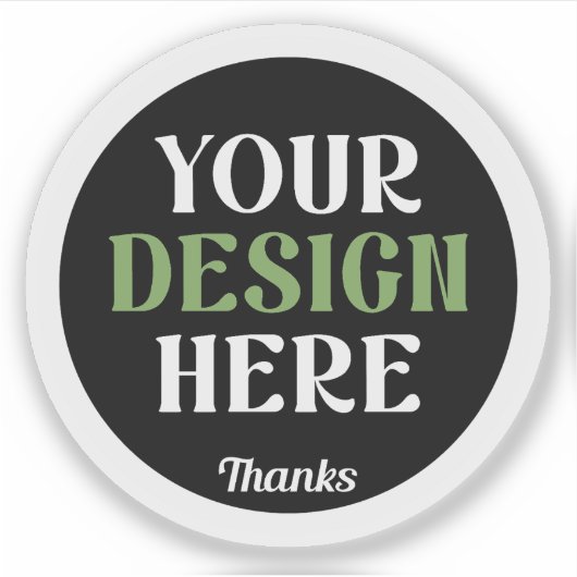 custom, unique, sleek & minimalist シール (正面)