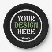 custom, unique, sleek & minimalist ペーパープレート (正面)