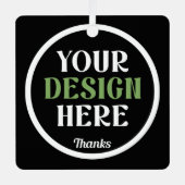 custom, unique, sleek & minimalist メタルオーナメント (正面)