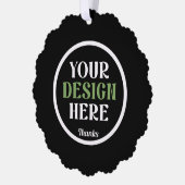 custom, unique, sleek & minimalist hershey®'s kiss オーナメントカード (左)