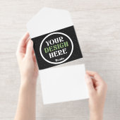 custom, unique, sleek & minimalist hershey®'s kiss オールインワン招待状 (切り取り部)