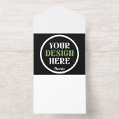 custom, unique, sleek & minimalist hershey®'s kiss オールインワン招待状 (内側)