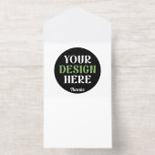 custom, unique, sleek & minimalist hershey®'s kiss オールインワン招待状 (内側)