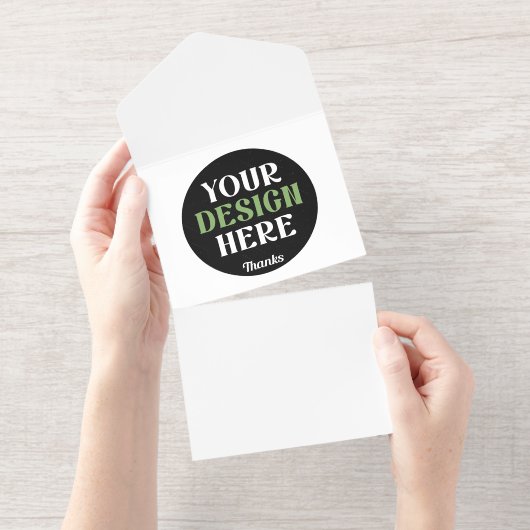 custom, unique, sleek & minimalist hershey®'s kiss オールインワン招待状 (切り取り部)