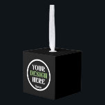 custom, unique, sleek & minimalist hershey®'s kiss キューブオーナメント<br><div class="desc">This design is accessible to all. Feel free to customize the logo,  images,  text,  and colors according to your preferences. Thank you very much.</div>