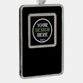 custom, unique, sleek & minimalist hershey®'s kiss シルバープレートフレームオーナメント (右)