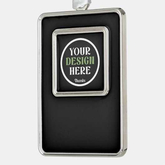 custom, unique, sleek & minimalist hershey®'s kiss シルバープレートフレームオーナメント (左)