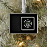 custom, unique, sleek & minimalist hershey®'s kiss シルバープレートフレームオーナメント<br><div class="desc">This design is accessible to all. Feel free to customize the logo,  images,  text,  and colors according to your preferences. Thank you very much.</div>