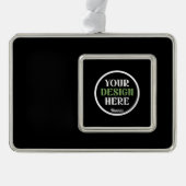 custom, unique, sleek & minimalist hershey®'s kiss シルバープレートフレームオーナメント (正面)