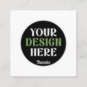 custom, unique, sleek & minimalist hershey®'s kiss スクエア名刺 (正面)