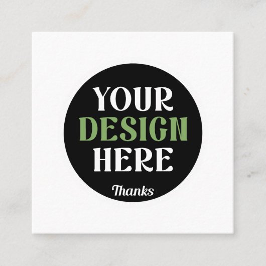 custom, unique, sleek & minimalist hershey®'s kiss スクエア名刺 (正面)