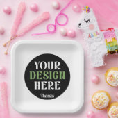 custom, unique, sleek & minimalist hershey®'s kiss ペーパープレート (パーティー)