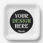 custom, unique, sleek & minimalist hershey®'s kiss ペーパープレート (正面)