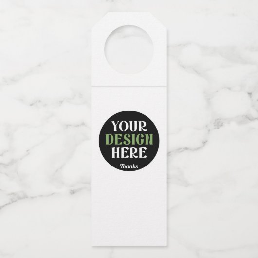 custom, unique, sleek & minimalist hershey®'s kiss ボトルネックタグ (正面)