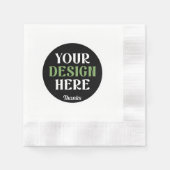 custom, unique, sleek & minimalist hershey®'s kiss 縁ありカクテルナプキン (正面)