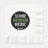 custom, unique, sleek & minimalist hershey®'s kiss 縁ありランチョンナプキン (正面)