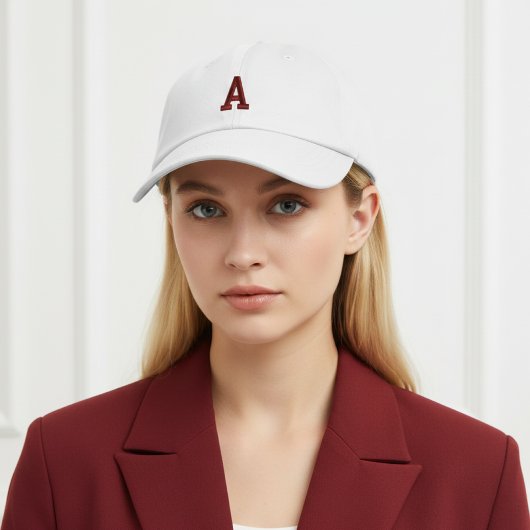 Custom Unisex Initial Cap Birthday Gift for Her 刺繍入りキャップ