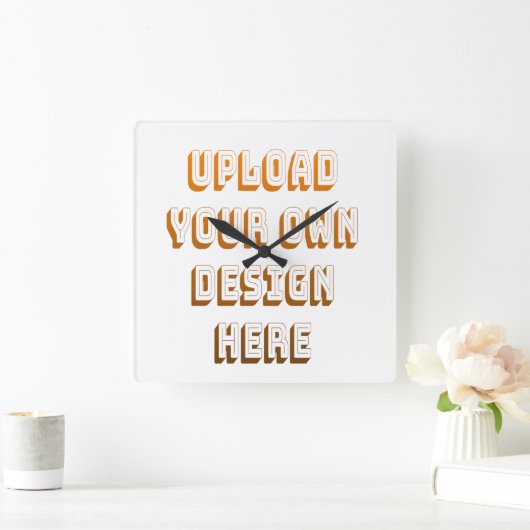 Custom Upload Design Product スクエア壁時計 (ホーム)