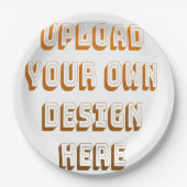 Custom Upload Design Product ペーパープレート (正面)