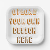 Custom Upload Design Product ペーパープレート (正面)