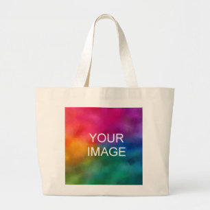 Custom Upload Your Photo Image Company Logo ラージトートバッグ