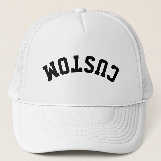 Custom Upside Down Trend University College Letter キャップ (正面)