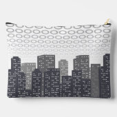 Custom Urban Cityscape Shades of Grey Personalised アクセサリーポーチ (裏面)