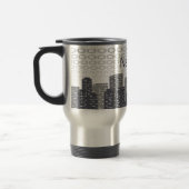 Custom Urban Cityscape Shades of Grey Personalised トラベルマグ (左)
