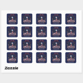 Custom USA 250th  Anniversary Patriotic Sticker  スクエアシール (シート)