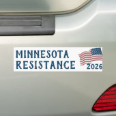 Custom USA Flag Resistance  バンパーステッカー (車上)