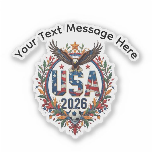 Custom USA National Soccer Bald Eagle Logo シール (正面)