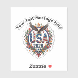 Custom USA National Soccer Bald Eagle Logo シール