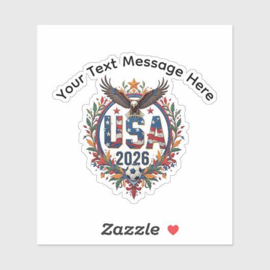Custom USA National Soccer Bald Eagle Logo シール (シート)