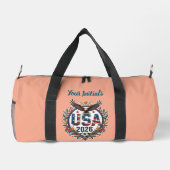 Custom USA National Soccer Team Bald Eagle Logo v2 ダッフルバッグ (裏面)