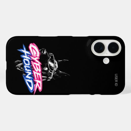 Custom User ID Cyber Hound Doberman iPhone 16 Case Case-Mate iPhoneケース (裏面 (横))