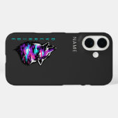 Custom User ID Override Wolf Cyberpunk iPhone 16 C Case-Mate iPhoneケース (裏面 (横))