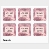 Custom Valentine Candle Sticker 'You Are Loved' スクエアシール (シート)