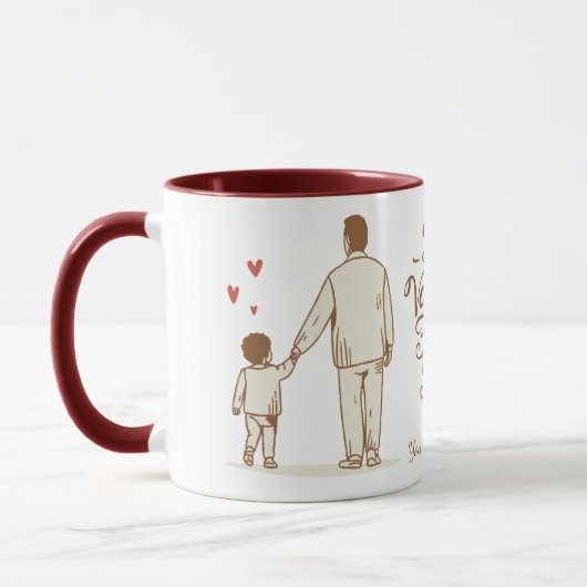 Custom Valentine Gift for Dad | Personalized Name  マグカップ (左)
